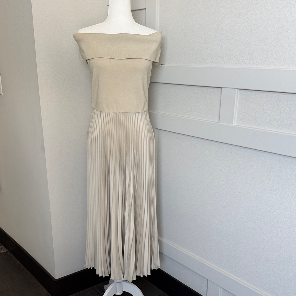 Ralph Lauren Polo Off the Shoulder Maxi Knit Dress.